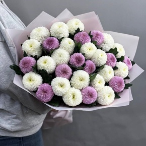 Букет из 31 хризантемы Момоко микс в Реутове