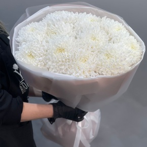 Букет из 11 белых хризантем  в Реутове