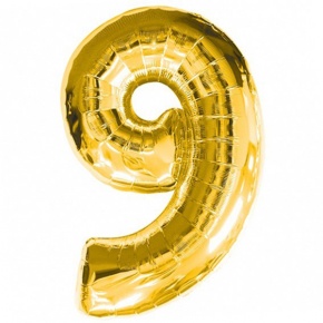 Шар гелиевый цифра 9 (40х102 см) в Реутове