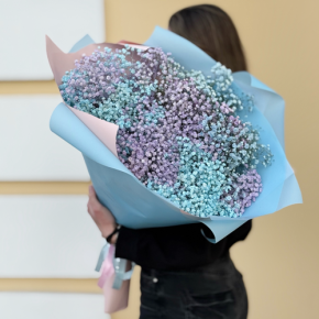 Букет "Радуга" из 15 гипсофил в Реутове