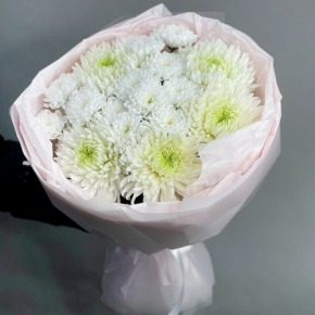 Букет из микса белых хризантем Магнум  в Реутове