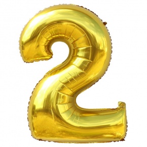 Шар гелиевый цифра 2 (40х102 см) в Реутове