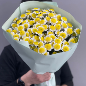 Букет "Моё солнышко" из 17 хризантем сантини  в Реутове