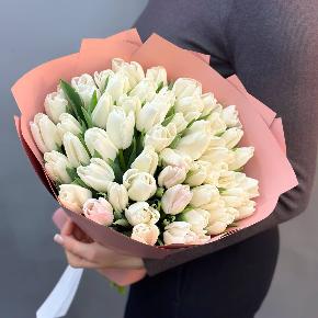 Букет из 49 белых тюльпанов в Реутове