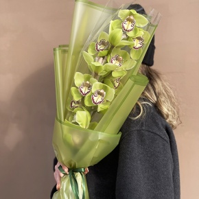 Букет из лаймовой орхидеи в Реутове
