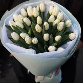 Букет из 31 белого тюльпана в Реутове