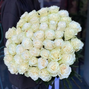 Букет из 51 розы Эквадор Мондиаль под ленту (80 см) в Реутове