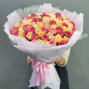 Букет из 101 розы  микс (70 см) в Реутове