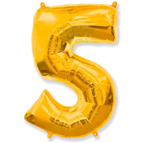 Шар гелиевый цифра 5 (40х102 см) в Реутове