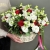 Композиция в корзине "Стелла" из роз, эустом и альстромерий в Реутове