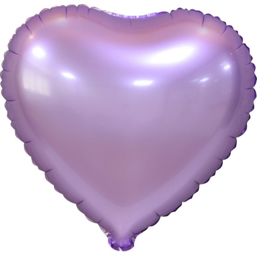 Сердце сиреневое фольгированный шар с гелием (45 см) в Реутове