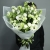 Букет "Грин ти" из кустовых роз, гербер и эустом в Реутове