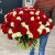 Букет 151 роза красный и белый микс (60 см) в Реутове